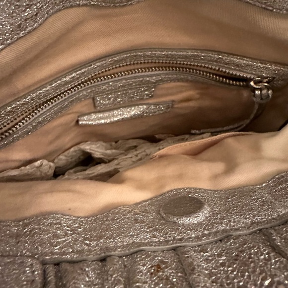 AlexHudson metallic, silver tote handbag. - Picture 4 of 4